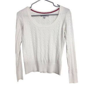 Old Navy White Scoop Neck Sweater - Size S